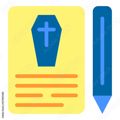 Death Certificate Vector Design Icon Style