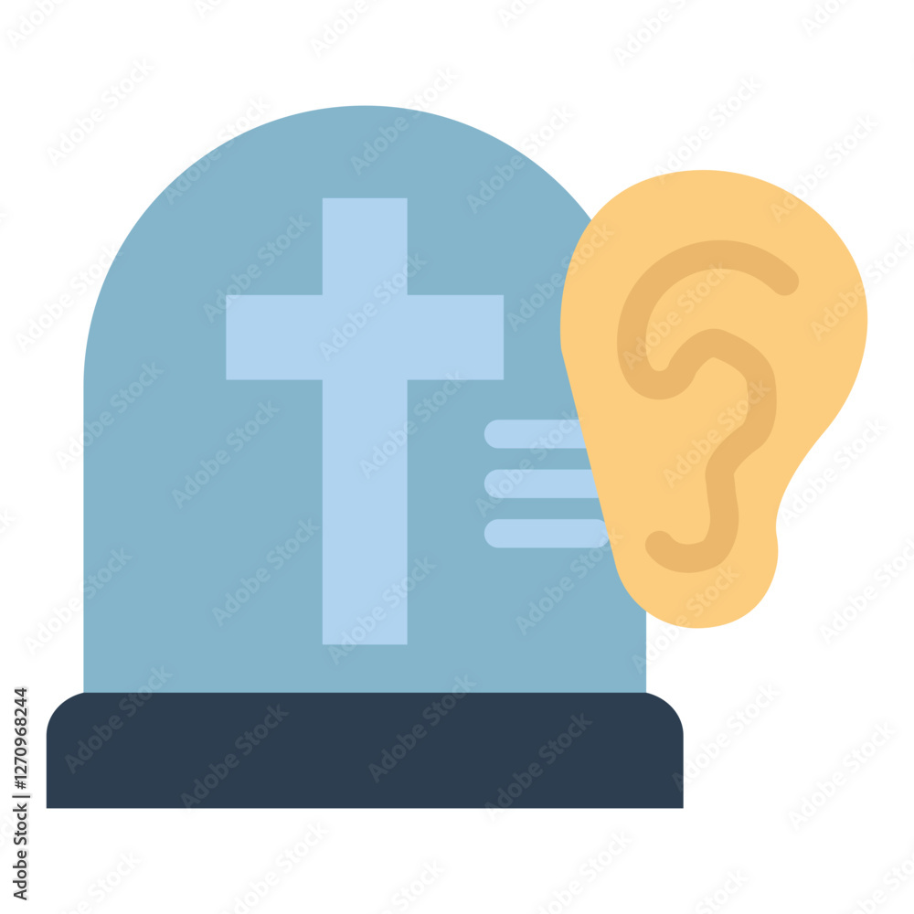 Fototapeta premium Death Whisper Vector Design Icon Style