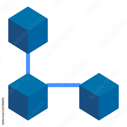 Blockchain Vector Design Icon Style