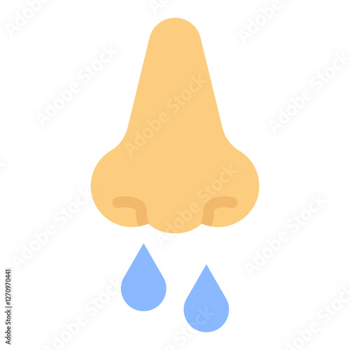 Runny Nose Vector Design Icon Style