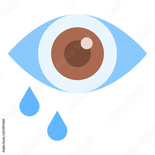 Watery Eyes Vector Design Icon Style