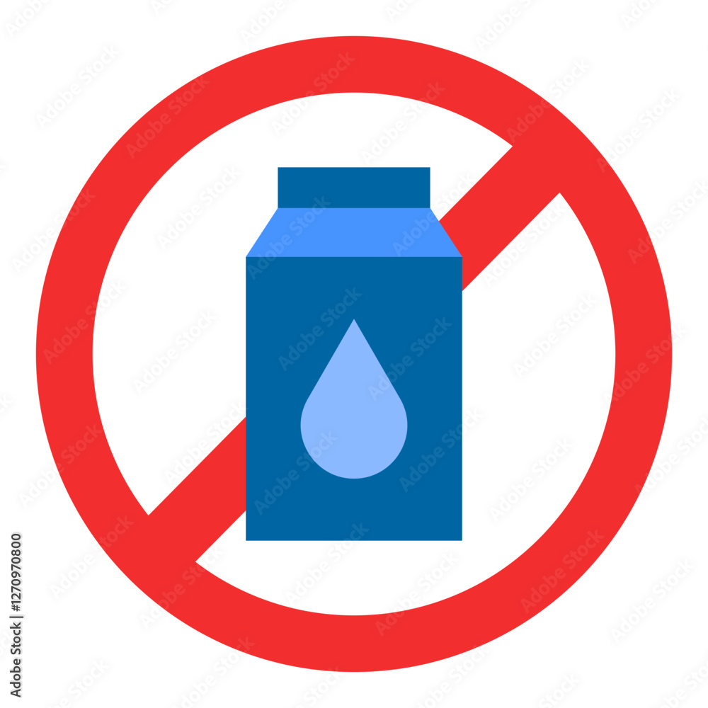 Milk Allergy Vector Design Icon Style Milk Allergy Vector Design Icon Style