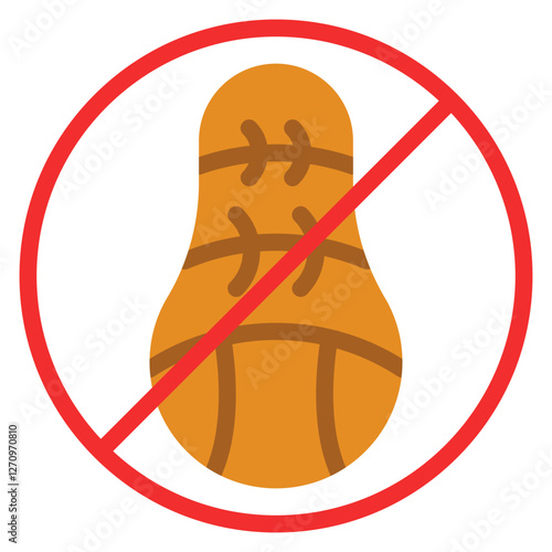 Peanut Allergy Vector Design Icon Style