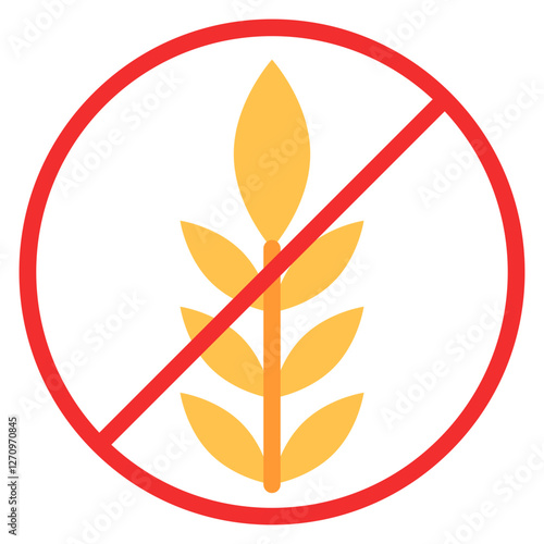 Wheat Allergy Vector Design Icon Style