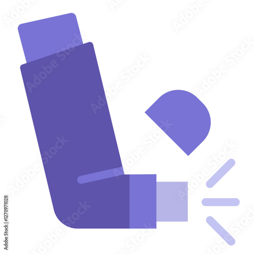 Allergic Asthma Vector Design Icon Style