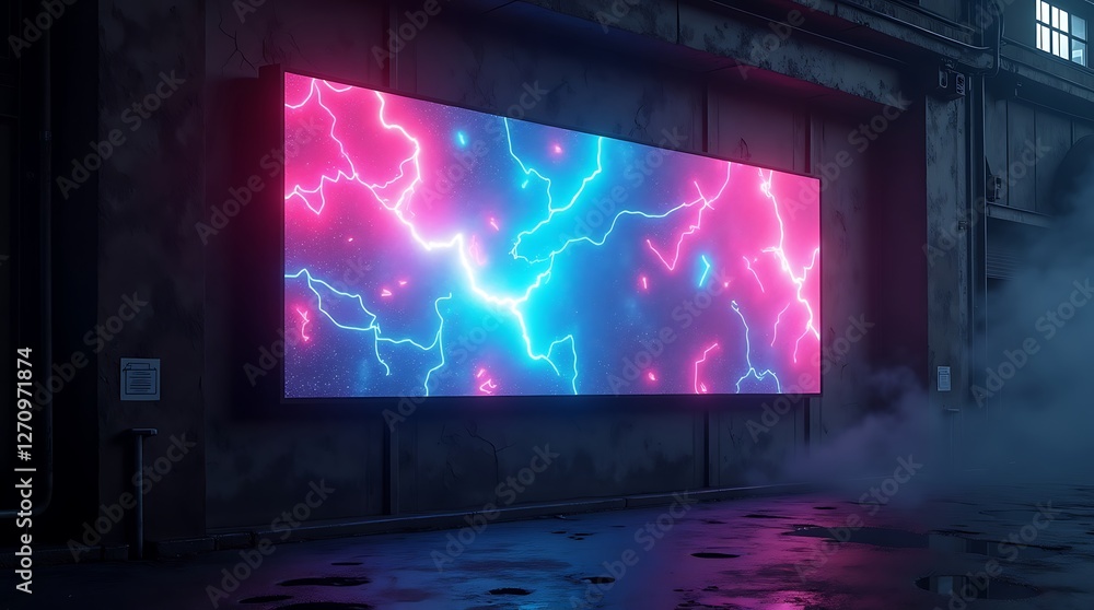 Neon Cyberpunk Alleyway: Glowing Digital Art in Urban Night Neon Cyberpunk Alleyway: Glowing Digital Art in Urban Night