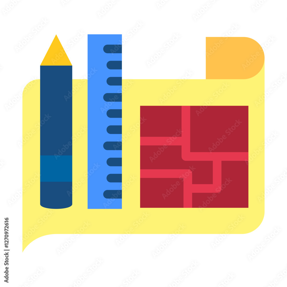 Architectural Plans Vector Design Icon Style Architectural Plans Vector Design Icon Style