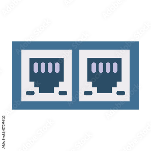 Ethernet Port Vector Design Icon Style