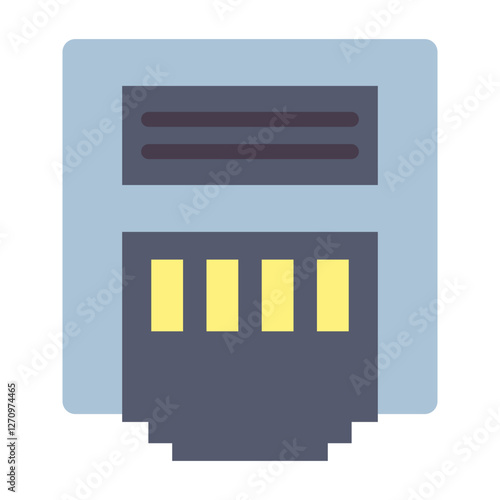 RJ12 Connector Vector Design Icon Style