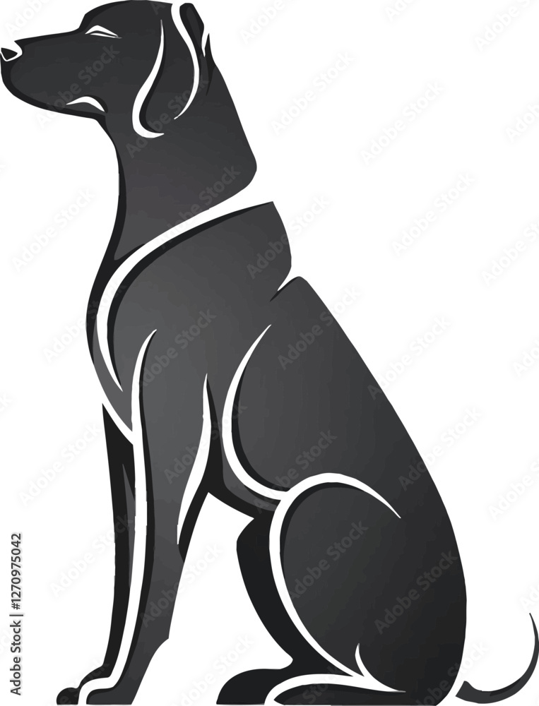Obraz premium dog silhouette vector design 