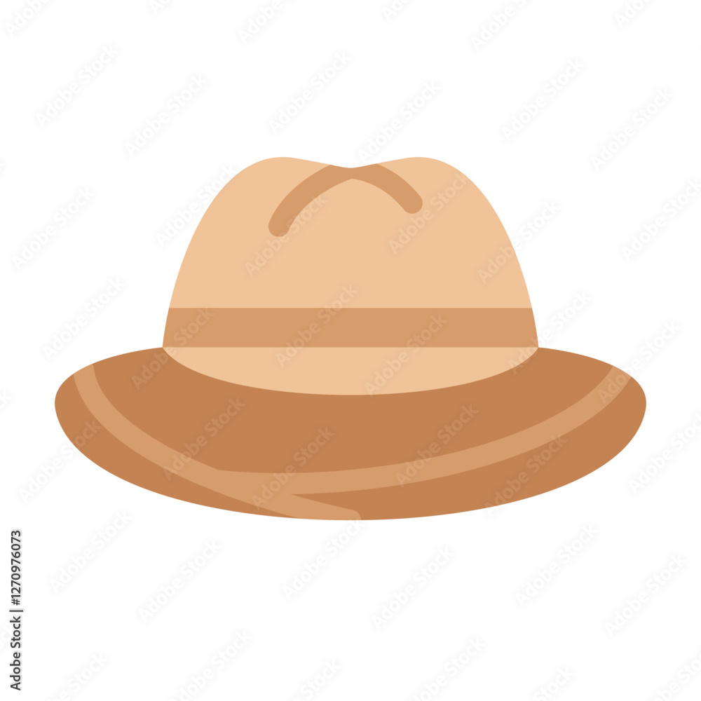 Fedora Hat Vector Design Icon Style Fedora Hat Vector Design Icon Style