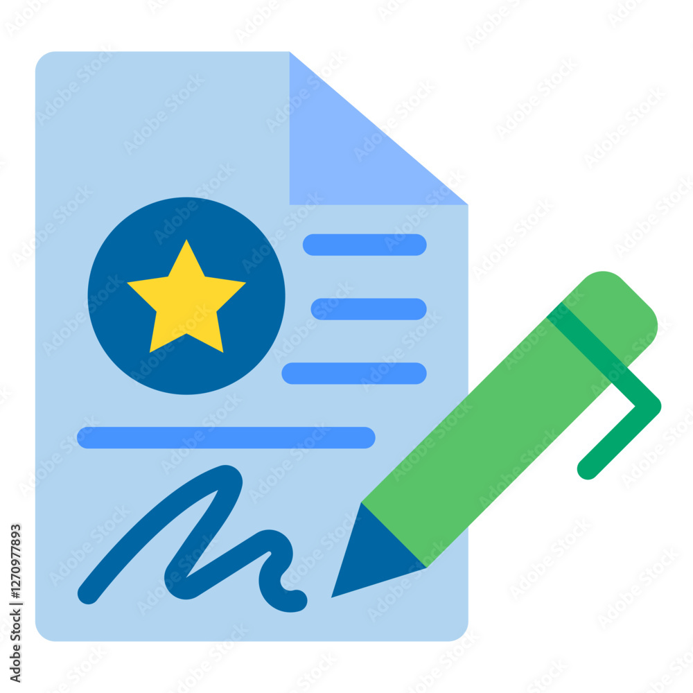 Contract Champion Vector Design Icon Style Contract Champion Vector Design Icon Style