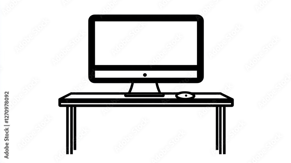 Desk computer mouse workspace office work Desk computer mouse workspace office work