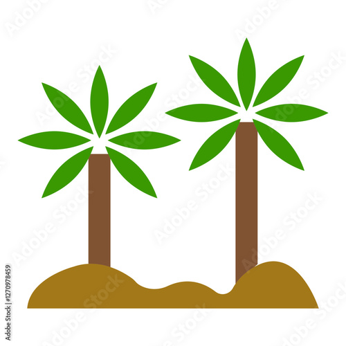 Green Oasis Vector Design Icon Style