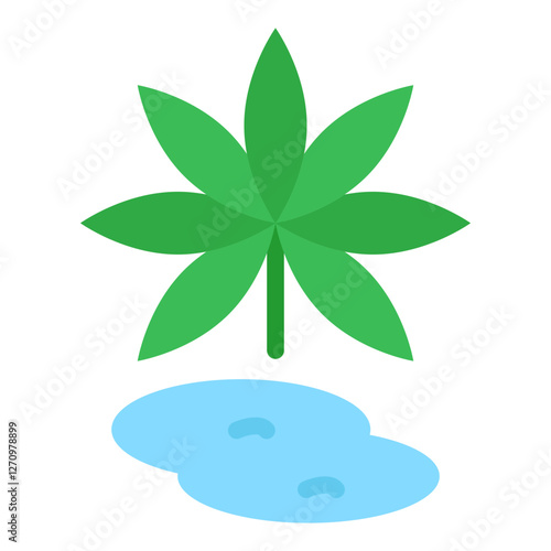 Sativa Splash Vector Design Icon Style