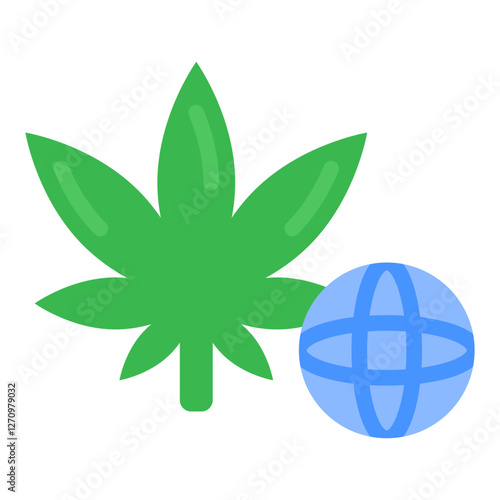 Weed Web Vector Design Icon Style
