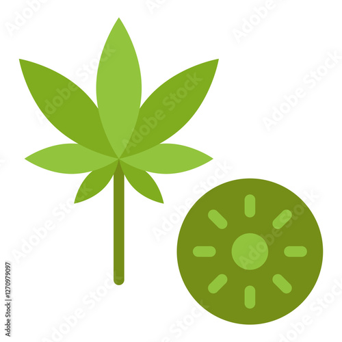 Sativa Spiral Vector Design Icon Style