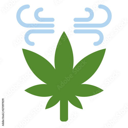 Cannabis Cyclone Vector Design Icon Style