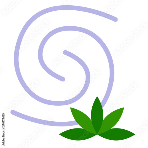 Weed Whirlwind Vector Design Icon Style
