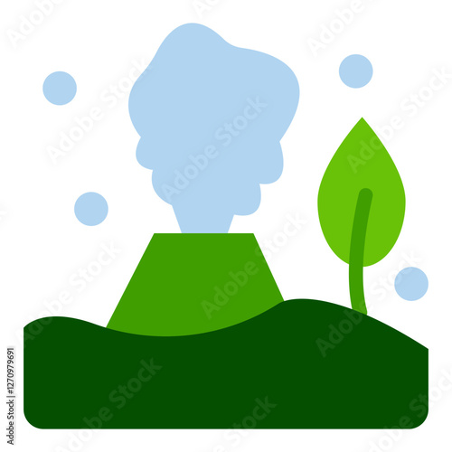 Green Geyser Vector Design Icon Style