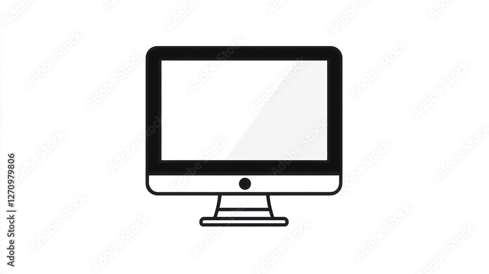 Desktop computer screen display mockup Desktop computer screen display mockup