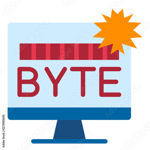 Byte Blast Vector Design Icon Style