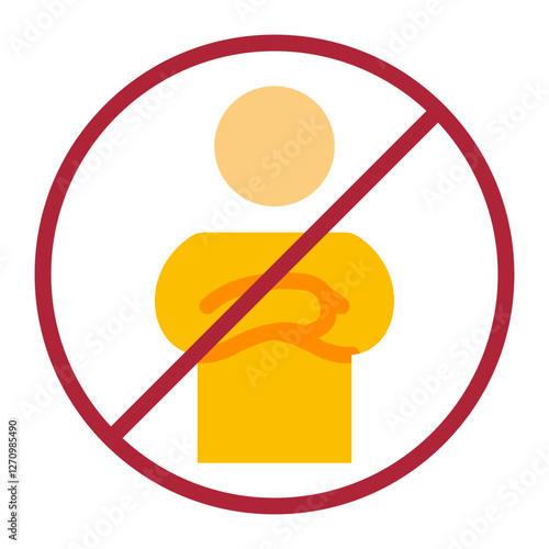 No Bigotry Badge Vector Design Icon Style