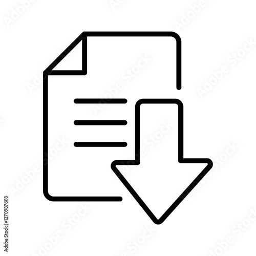 Document Download Vector Icon