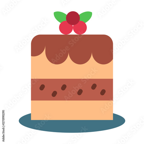 Tiramisu Vector Design Icon Style