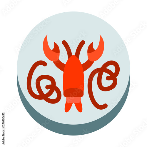 Lobster Fra Diavolo Vector Design Icon Style