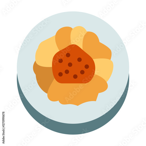 Tagliatelle Bolognese Vector Design Icon Style