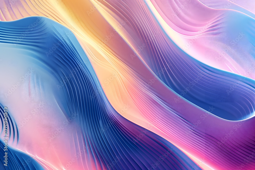 Obraz premium Gradient linear waves