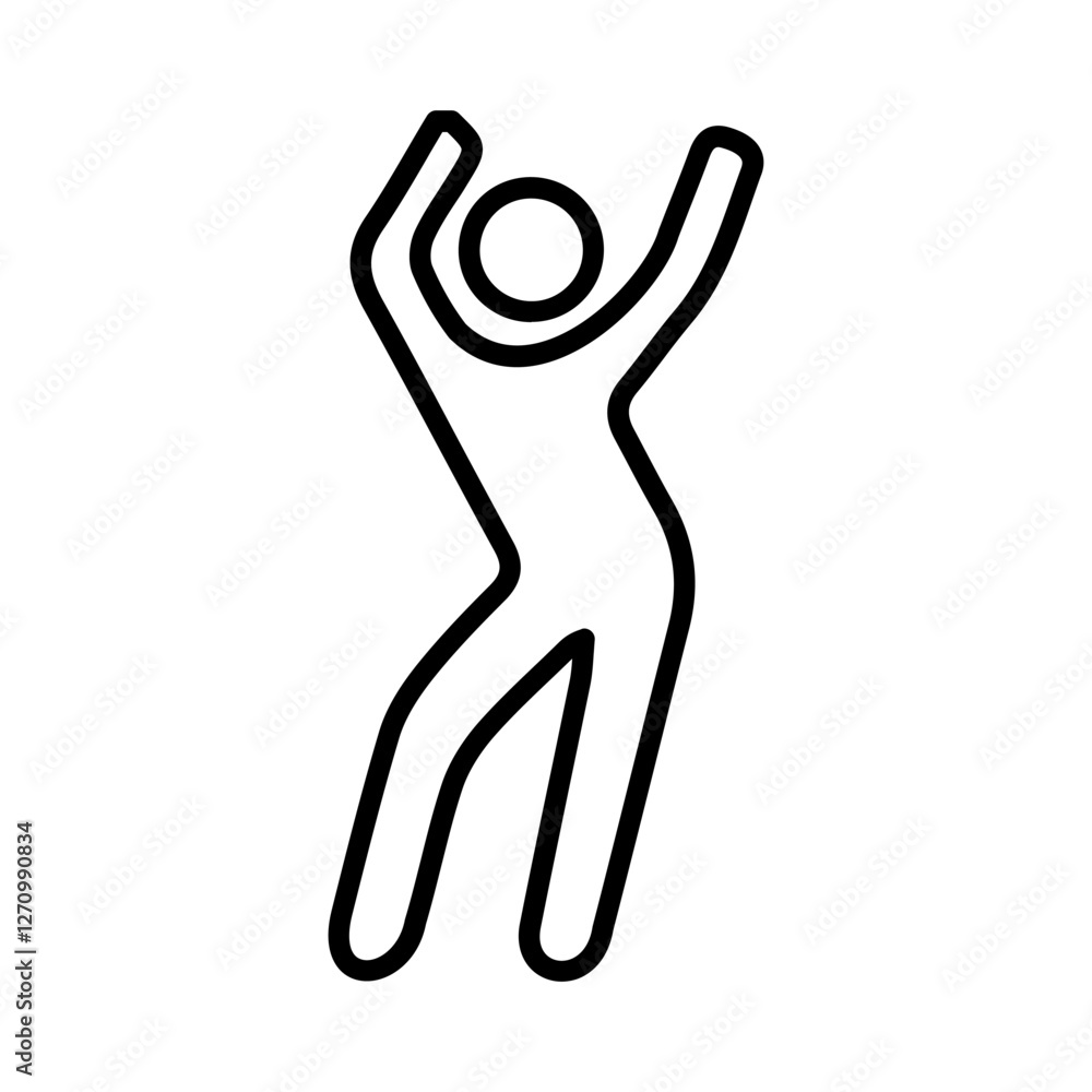 Obraz premium Line Dance Vector Icon