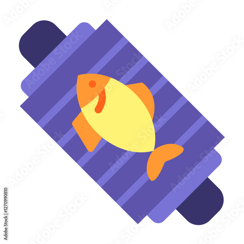 Grilled Branzino Vector Design Icon Style