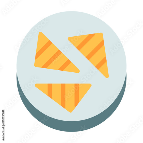 Grilled Polenta Vector Design Icon Style