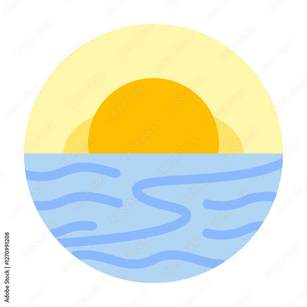 Fotografie Horizon Rhapsody Vector Design Icon Style