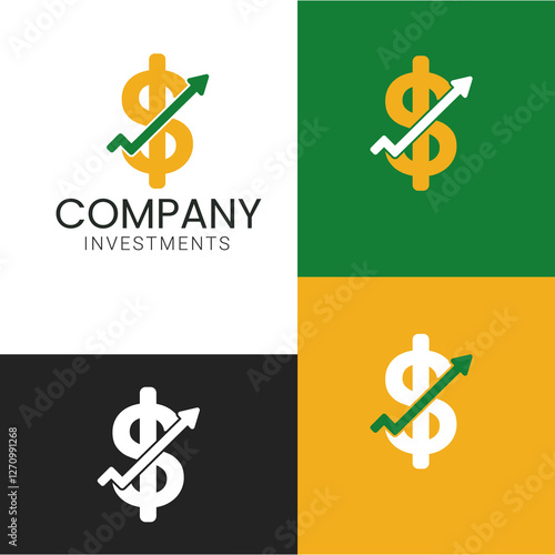 Investment logo with capital letter S and I, finance logo, financial investment logo, business logo