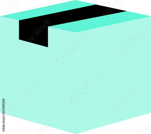 shopping parcel box flat icon