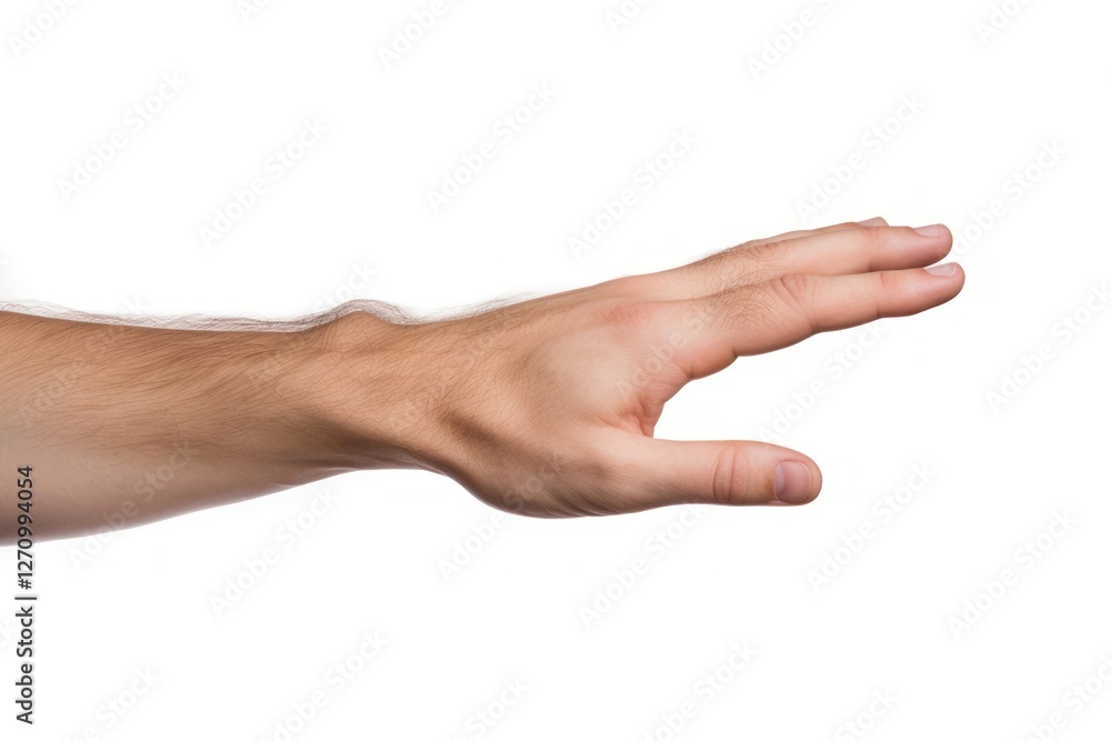Man long hand gesture finger white background gesturing. Man long hand gesture finger white background gesturing.