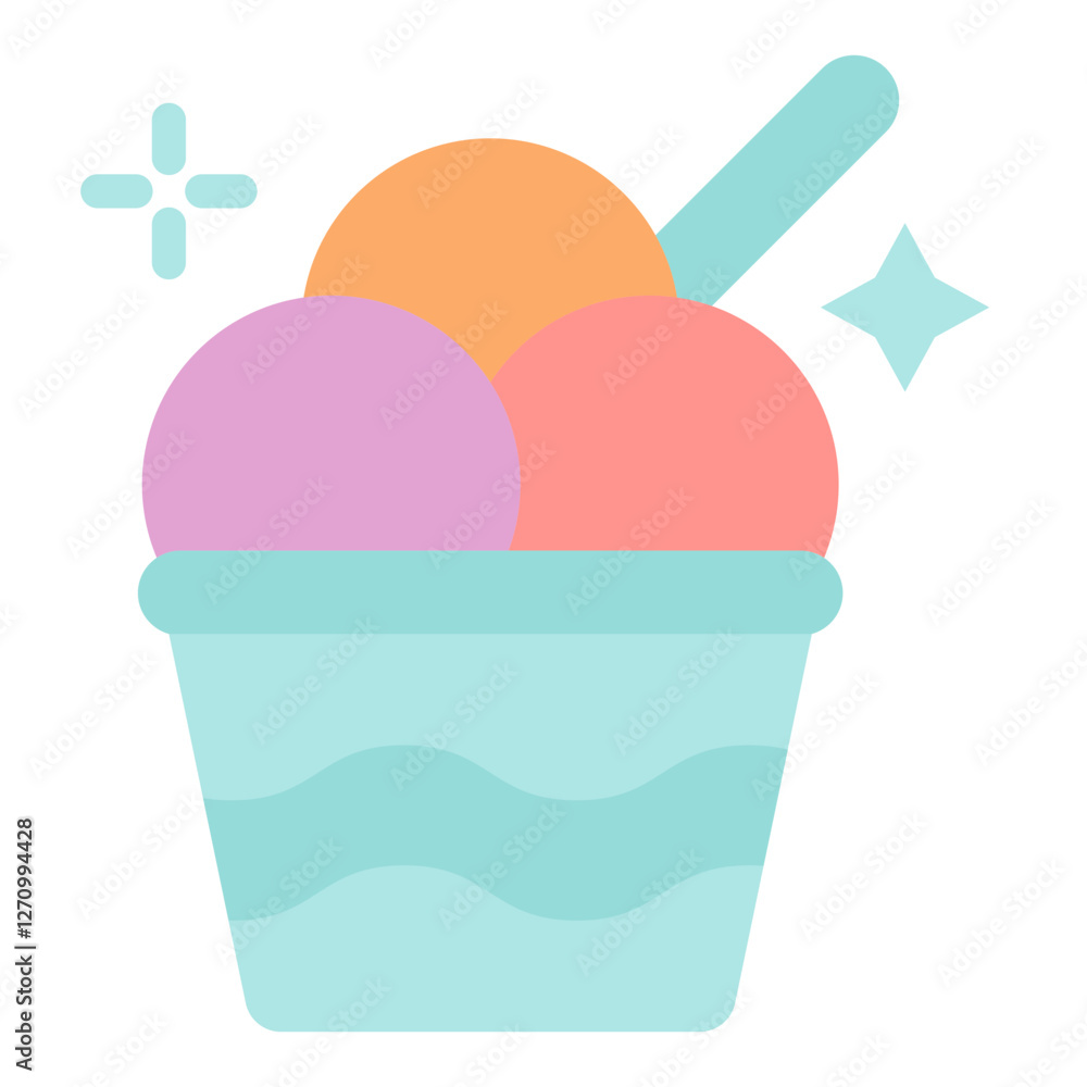 Ice Cream Sundae Vector Design Icon Style Ice Cream Sundae Vector Design Icon Style