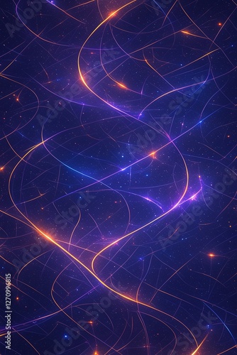 Wallpaper Mural Abstract glowing lines and particles on dark background for digital art Torontodigital.ca