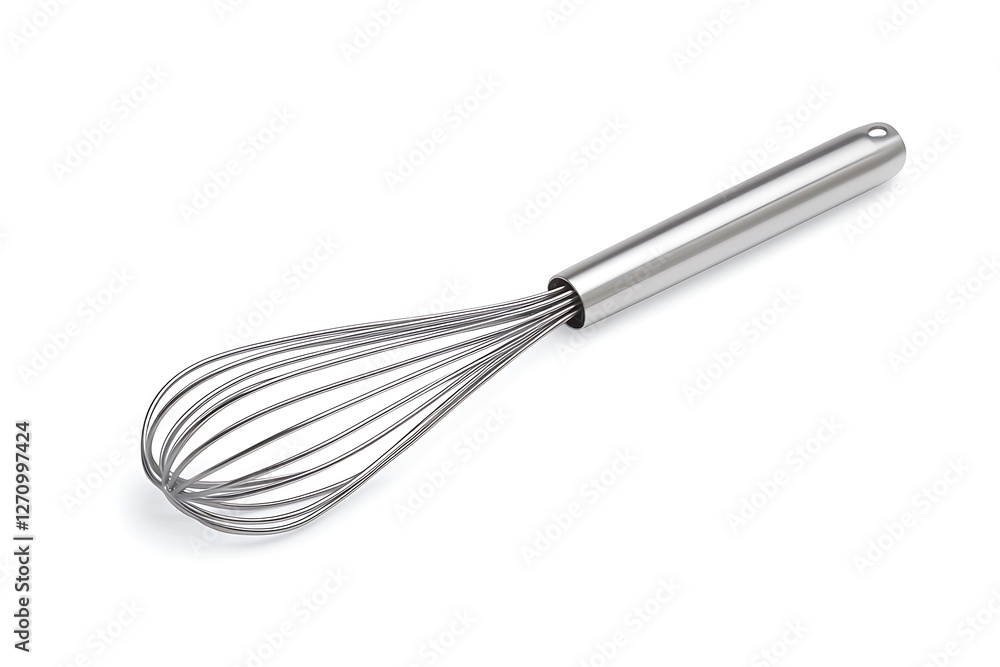 Stainless Steel Whisk on White Background Stainless Steel Whisk on White Background