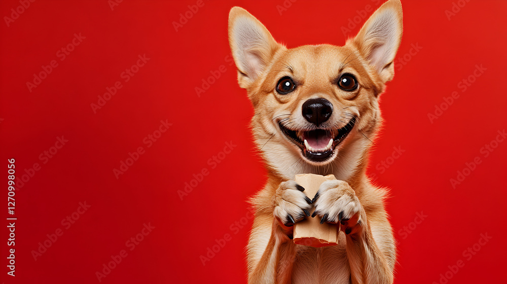 Happy Dog Showing Teeth in a Playful and Friendly Pose Happy Dog Showing Teeth in a Playful and Friendly Pose