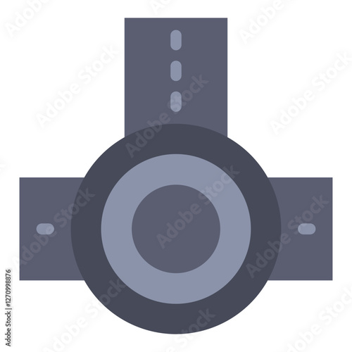 Road Junction Vector Design Icon Style