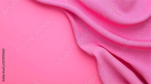 Wallpaper Mural Pink fabric draped elegantly on a pink background. Torontodigital.ca