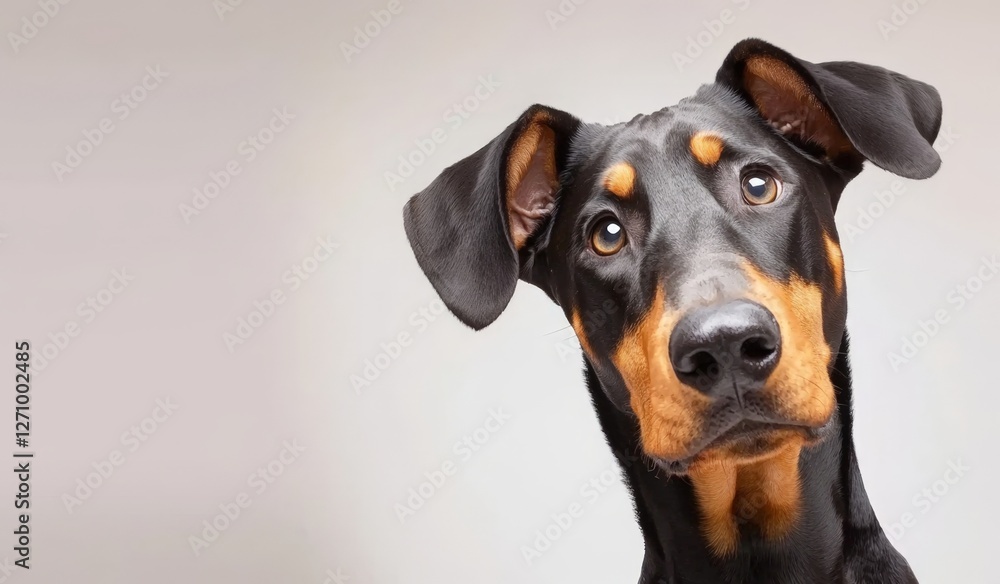 Charming Dog with Striking Black and Tan Face Posing Playfully in a Lush Green Park Under Bright Blue Sky Radiating Joy and Warmth of a Summer Day Charming Dog with Striking Black and Tan Face Posing Playfully in a Lush Green Park Under Bright Blue Sky Radiating Joy and Warmth of a Summer Day