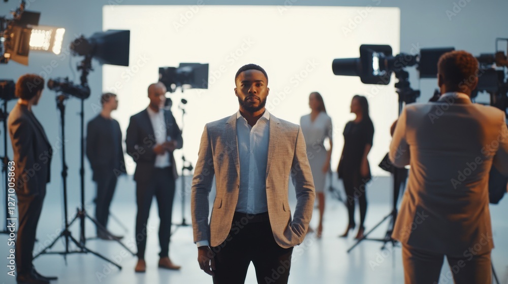 Fototapeta premium Job listings on an entertainment industry recruitment website. Featuring positions for actors and producers