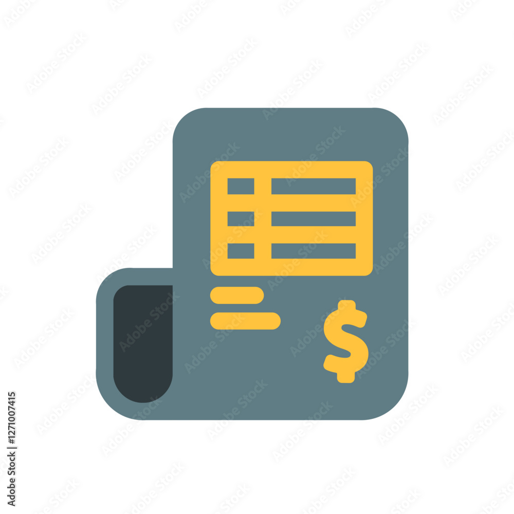 shopping document flat style icon shopping document flat style icon