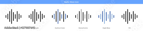 Radio Wave Icon Set