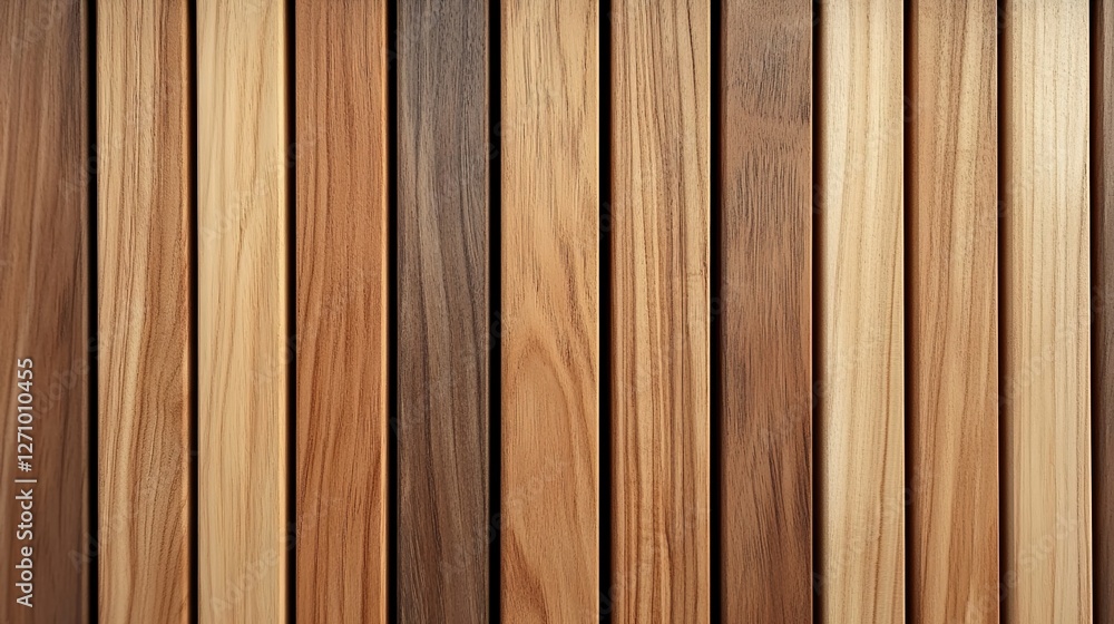 A close-up of the slats on an outdoor wooden wall, showcasing their natural wood grain and texture. A close-up of the slats on an outdoor wooden wall, showcasing their natural wood grain and texture.
